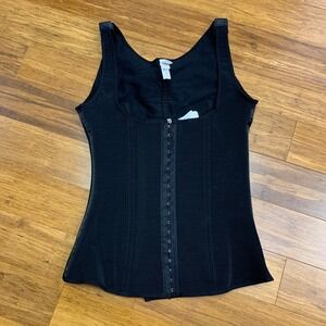Vanna Belt V Vest Shapewear Tank Top Compression Bodysuit Black Women Size L NWT